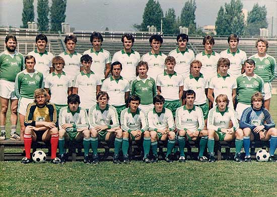 Ferencvárosi TC Kampioen van Hongarije 1984-1985.