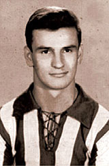 Kocsis Sándor in de trui van Ferencvárosi TC.