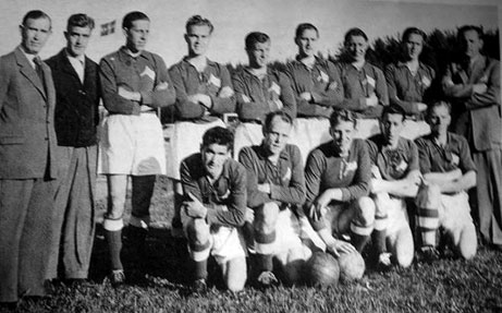 Konrád als trainer van de Zweedse ploeg BK Derby 1952.
