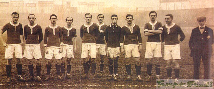 De team van Ferencvárosi TC in 1908.