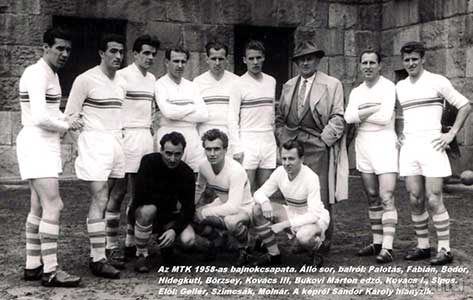 Het team van MTK 1958