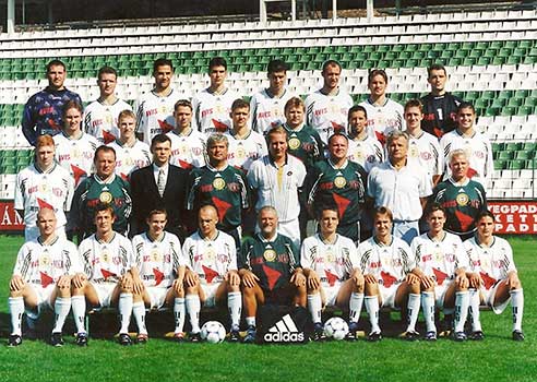 Het team van Ferencvarosi TC 1998.
