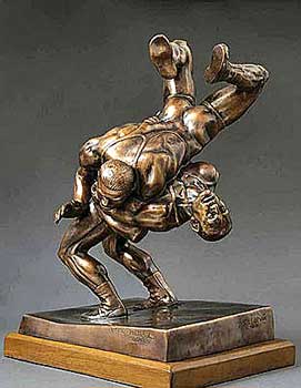 Het beeldhouwwerk waarmee hij de OS 1932 won. 