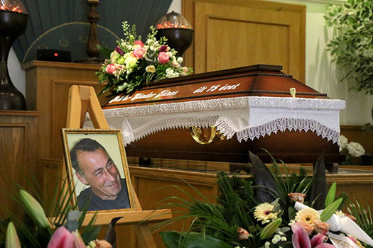 Begrafenisdienst voor Müller Sándor op 12-4-2024. 