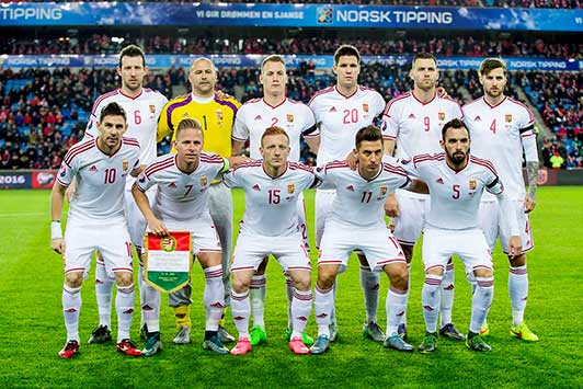 Het Hongaars team op 10 september 2013.