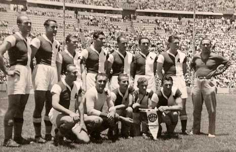 Het team van Ferencváros, op rondreis in Mexico in 1947.