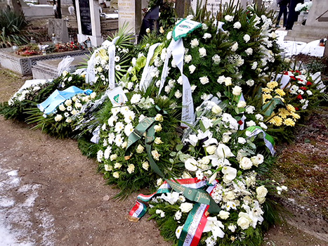 Beelden van de begrafenis van Palotai Károly op 26/27 februari 2018.