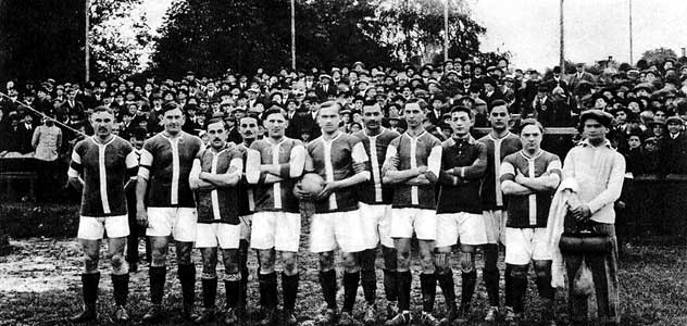 Het team van Ferencvárosi TC 1914.