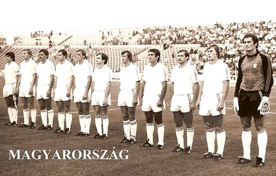 Hongarije - Turkije 22-9-1982 (5-0). Met ondermeer Póczik József.