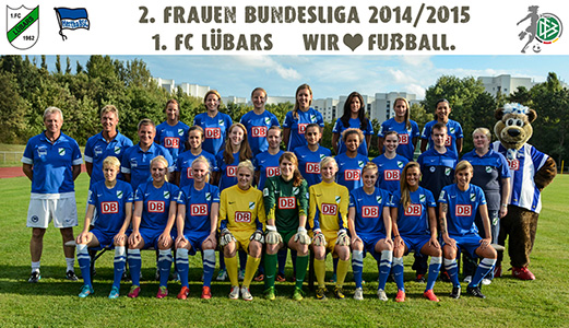 Met het team 1. FC Lübars 2014-2015.