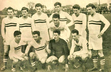 Hongaarse jeugdploeg bij een UEFA-toernooi in 1958 in Luxemburg
