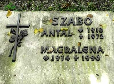 Het graf van Szabó en zijn echtgenote.
