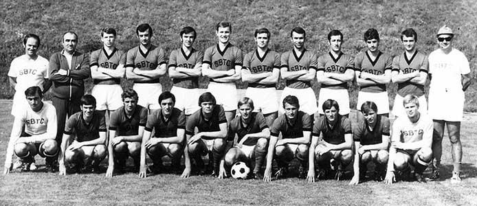 Het team van Salgótarjáni BTC 1971-72.