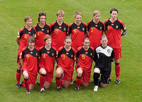 De nationale ploeg van België op 17 september 2011 die Hongarije versloeg met 2-1.
