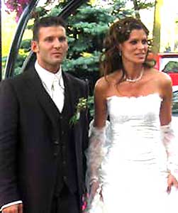 Szélesi bij zijn huwelijk met Kõvári Ágnes in juni 2005.