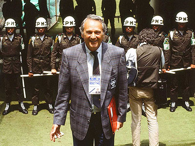 Szepesi op het WK 1986 in Mexico. 