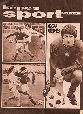 Tóth Andras in een nummer van Képes Sport.