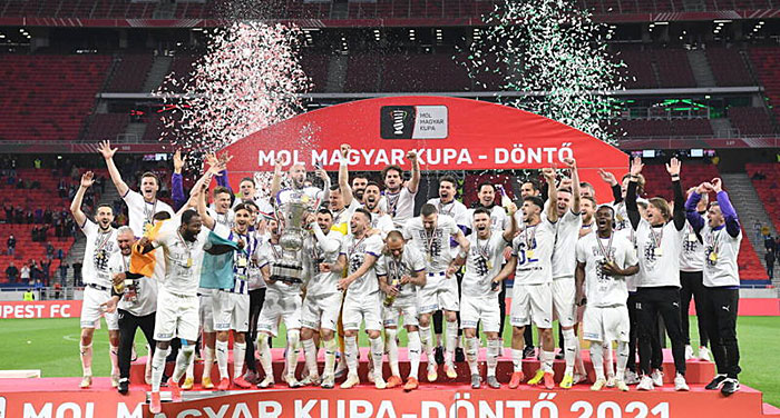 Újpest FC winnaar Beker van Hongarije mannen 2020-2021.