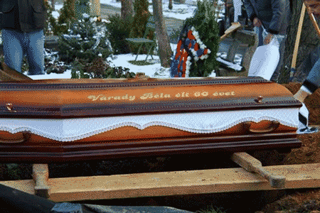 Begrafenis van Várady Béla.