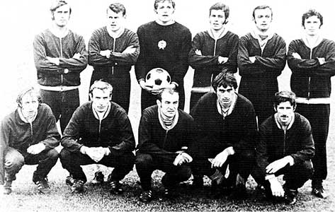 De Hongaarse ploeg voor de wedstrijd op Malta (14-11-1971, winst 0-2)