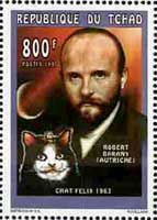 Postzegel van Bárány Róbert uit Tschad.