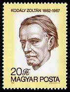 Hongaarse postzegel van Kodály.