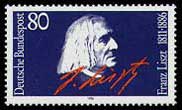 Westy-Duitse postzegel van Liszt Franz.