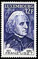 Luxemburgse postzegel van Liszt Franz.