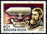 Hongaarse postzegl van Schwarz Dávid.