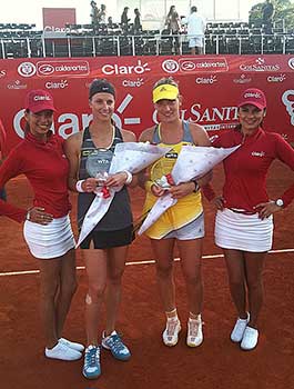 Winst in Bogota, WTA-toernooi, dubbelspel met Mandy Minella.