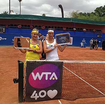Winst in Marrakech, WTA-toernooi dubbelspel met Mandy Minella.