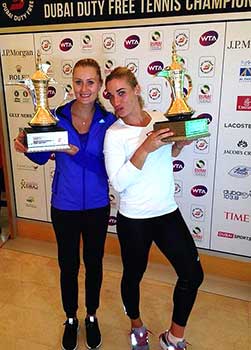 Winst in Dubai WTA-toernooi, dubbelspel met Kristina Mladenovic.