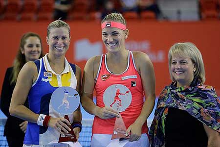 Winst in Quebec City, WTA-toernooi, dubbelspel met Andrea Hlavácková.