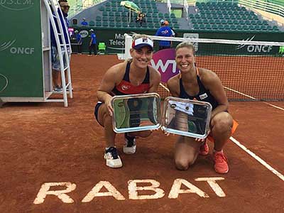 Winst in Rabat, WTA-toernooi, dubbelspel met Andrea Hlavácková.