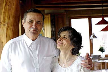 Balczó András en zijn echtgenote Császár Mónika (2008).
