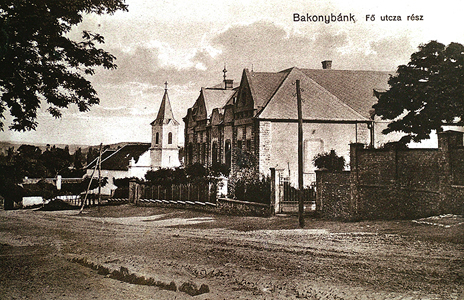 Afbeelding van Bakonybánk, geboorteplaats van Bánki Donát. 