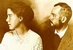 Béla met zijn eerste echtgenote 