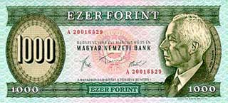 Hongaars bankbiljet met Bartók.