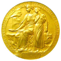 Medaille Nobelprijs keerzijde.