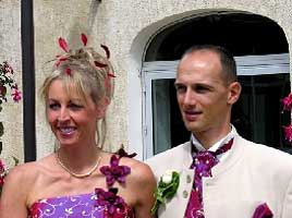 László en Catherine bij hun huwelijk in 2005. 
