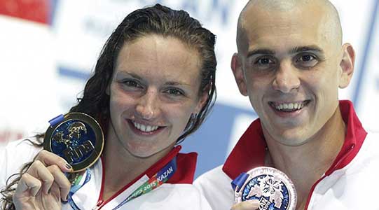 László en Hosszú Katinka als beste Europese zwemmers van 2015.