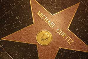 De ster van Michael Curtiz op de Walk of Fame op 6640 Hollywood Blvd.