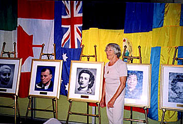 Keleti met haar foto in de 'Hall of Fame'.