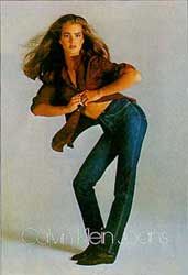 Brooke Shield bij de fameuze jeanscampagne.