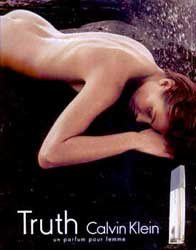 Klein's reclame voor het parfum 'Truth'.