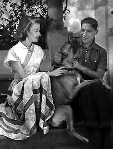 Met Mamaine Paget, zijn 2de vrouw (1950-1952).