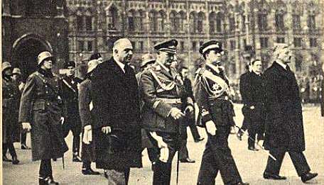 De begrafenis van de Hongaarse dictator Gömbös Gyula in 1939