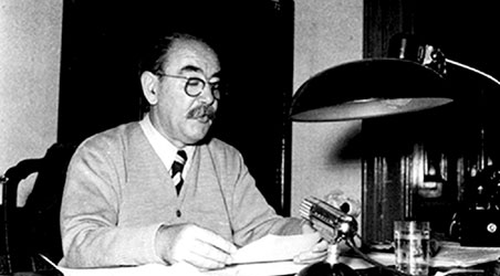 Nagy Imre tijdens zijn laatste radiotoespraak op 4 november 1956.