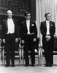 De drie Nobelprijswinnaars Scheikunde 1986: