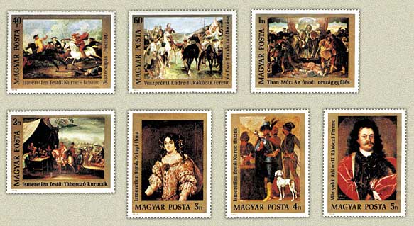 Een postkaart met Deák als onderwerp op de postzegel.